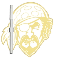 Pirate shaped dry erase memo board with marker.... from ASI 67620 Lion Circle...