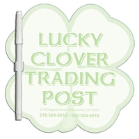 Clover shaped dry erase memo board with marker.... from ASI 67620 Lion Circle...