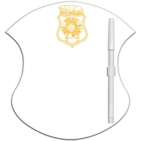 Badge shaped dry erase memo board with marker.... from ASI 67620 Lion Circle...