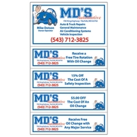 Magnet with four detachable 1" x 3 1/2" coupons.... from ASI 67620 Lion...