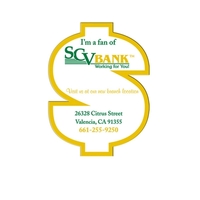 Dollar Sign Hand Fan Without Stick