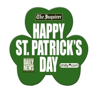 Shamrock shaped hand fan without stick with a high gloss finish.... from ASI...