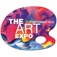 Artist's Pallet Hand Fan Without Stick