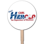 Round Rally Hand Sign w/ 12" Wooden Stick