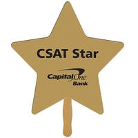 Star Rally Hand Sign w/ 12" Wooden Stick