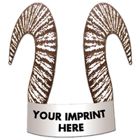 Ram horns hat made from 14 pt., high density, white poster... from ASI 67620...