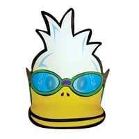 Duck shade headband made from 14 pt. high density, white poster... from ASI...