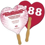 Heart Auction Hand Fan Full Color
