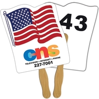 Flag Auction Hand Fan Full Color
