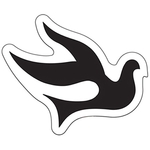 Dove Paper Window Sign (Approximately 8"x8")