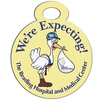 Stopwatch shape paper window sign with suction cup (not attached).... from...