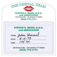 Magnetic business card/appointment holder, 30 mil thickness with rounded...