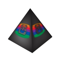 Mini pyramid shaped box made of white paper board.... from ASI 67620 Lion...