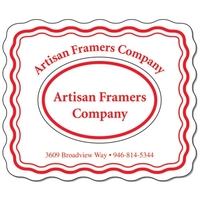 Magnetic photo frame with oval and wavy edges, 0.020 thickness.... from ASI...