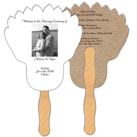 Feather shaped fan is laminated on front with a high gloss... from ASI 67620...