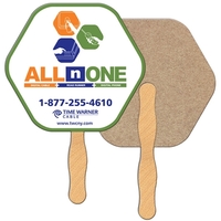 Hexagon shaped fan is laminated on front with a high gloss... from ASI 67620...