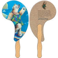 Comma shaped fan is laminated on front with a high gloss... from ASI 67620...