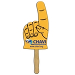 Hand w/ Raised Finger 2 Sided Sandwiched Rally Sign