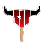 Longhorn Bull Sandwiched Hand Fan