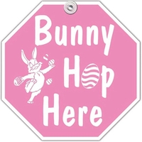 Bunny Hop Here Window Sign