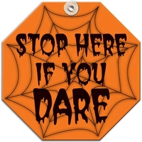 Stop Here Window Sign