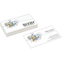 Full color white flat business cards, coated on two sides and... from ASI...