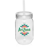 24 oz. plastic mason jars with straw.... from ASI 39552 BEL Promo