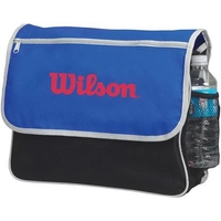 Briefcase. Side mesh pocket and self sealing fabric band closure. Front......