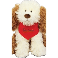 Plush stuffed animal, overall size 11", sitting size is 8.5"... from ASI...