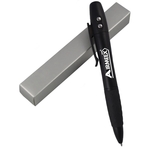 Black Triple Action Pen w/ LED Light & Red Laser Pointer