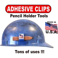 HARD HAT Adhesive clip with 4 color custom decal, holds pens,... from ASI...