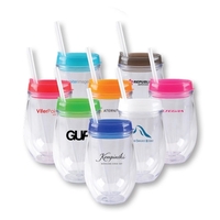 Double wall acrylic 10oz. stemless wine cup body only with clear... from ASI...