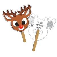 Rudolph fan with on a stick, made from poster board.... from ASI 67620 Lion...