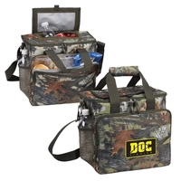600D polyester, camo print, PEVA lined, heat sealed cooler w/ mesh... from...