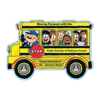 Bus shaped window sign with suction cup (not attached), 8" x... from ASI...