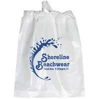 Low-density plastic bag with poly-draw handles.... from ASI 37940 Bag Makers Inc