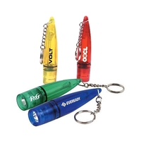 Translucent personal flashlight with key ring, one AAA battery (not...