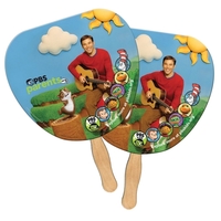 Palm leaf digital sandwich fan, material high density 28 pt. white... from...