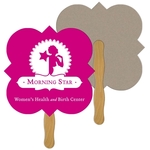 Square Clover Recycled Hand Fan