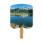 Mountain scene Hand Fan Stock Graphic