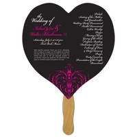 Heart shaped fan, material used is heavy 22 pt. high density... from ASI...