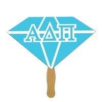 Diamond shaped fan made with heavy 22 pt. high density white... from ASI...