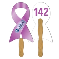 Ribbon Auction Hand Fan Full Color