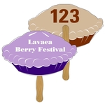 Pie Auction Hand Fan Full Color