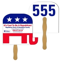 Elephant Auction Hand Fan Full Color