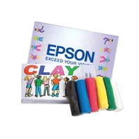 6 pack of colorful, non-toxic molding clay packaged in a customizable... from...