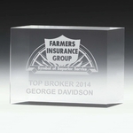 1 1/4" Thick Freestanding Acrylic Award