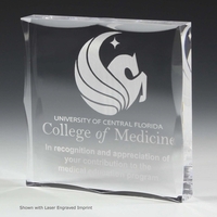 1" Thick Scalloped Acrylic Paperweight Award