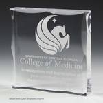 1" Thick Scalloped Acrylic Paperweight Award