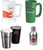 Beer Mugs, Steins, Pilsners, Glasses and Growlers with your custom printed branding or personalized logo.